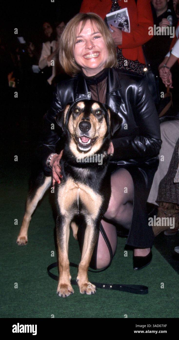 15 marzo 2001; New York, NY, Stati Uniti; l'attore ROBIN MATTSON (tutti i miei figli) e DANIEL-DANTE al "Celebrity Dogwalk on the Catwalk" a beneficio dell'Animal Haven Shelter. (Immagine di credito: Nancy Kaszerman/ZUMAPRESS.com) Foto Stock