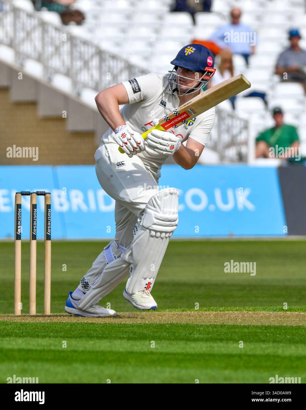 Nottingham, regno unito, Trent Bridge Cricket Ground. 4 aprile 2024. Rothesay County Championship Division 1. Nottinghamshire CCC V Durham CCC nella foto: Credito: Mark Dunn/Alamy Live News Foto Stock