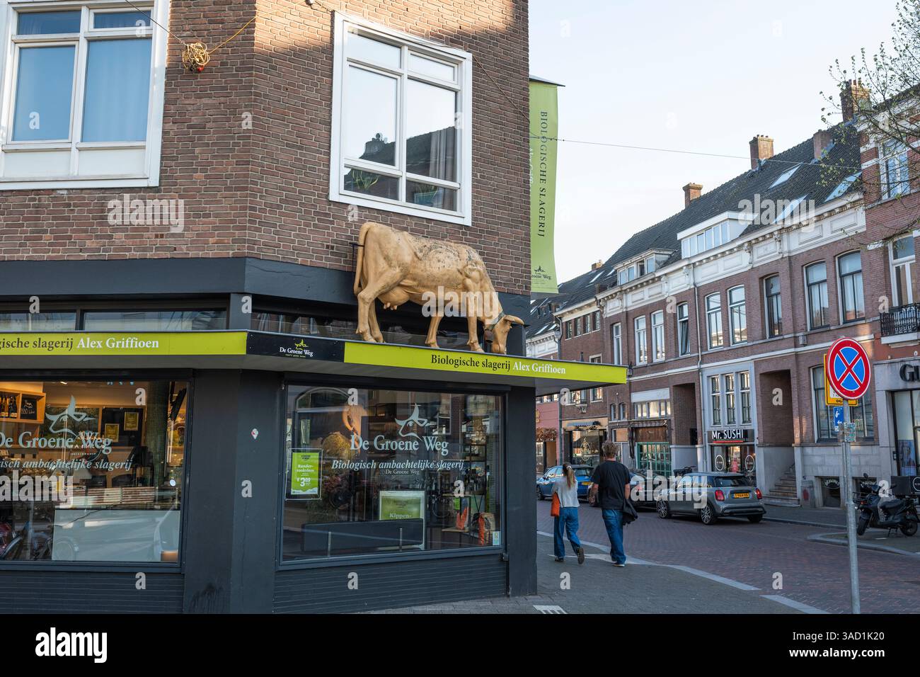 Macelleria biologica sostenibile a Breda, Paesi Bassi Foto Stock