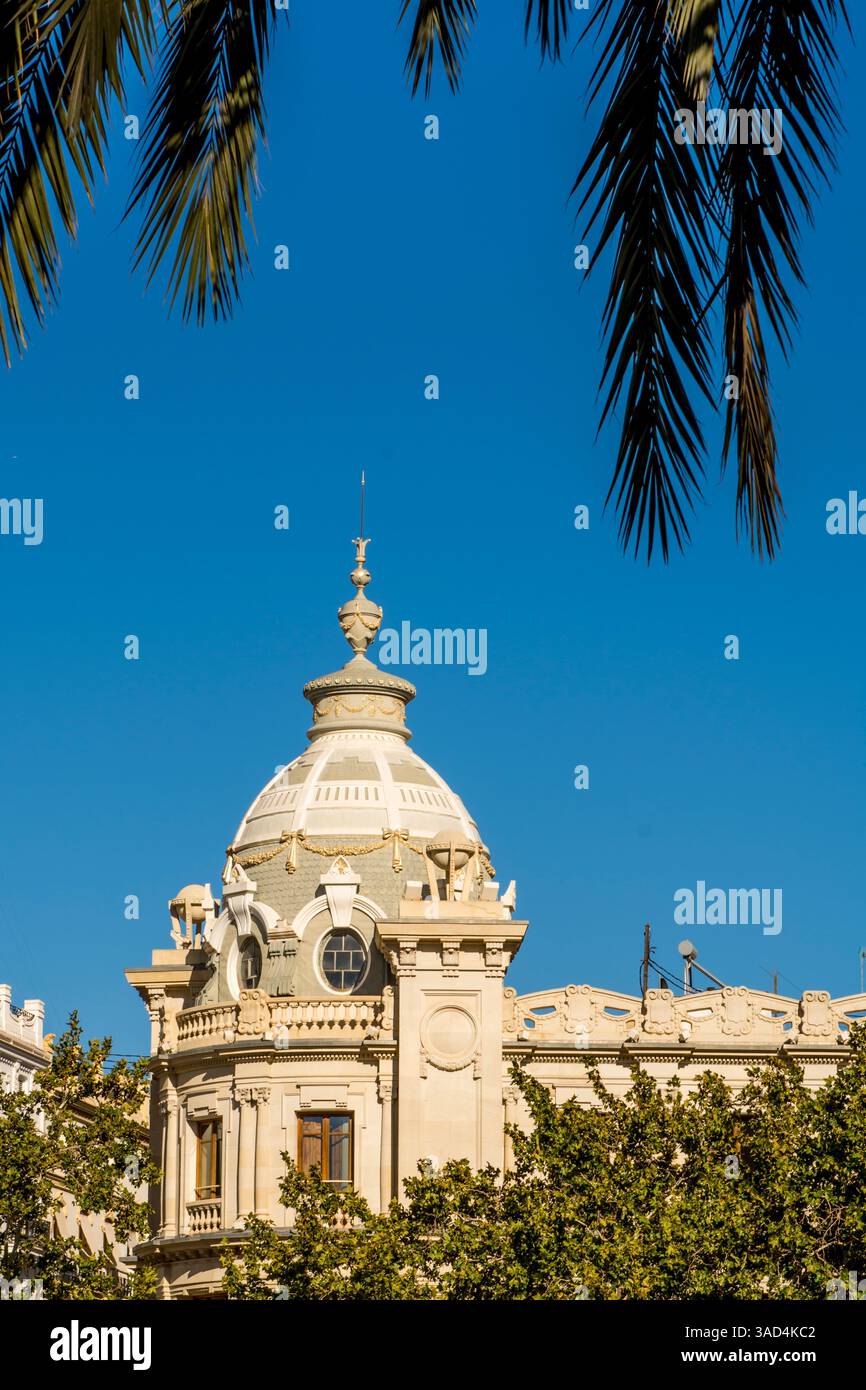 Edificio degli uffici postali principale (edificio de Correos), Plaza del Ayuntamiento, Valencia, Spagna. Foto Stock