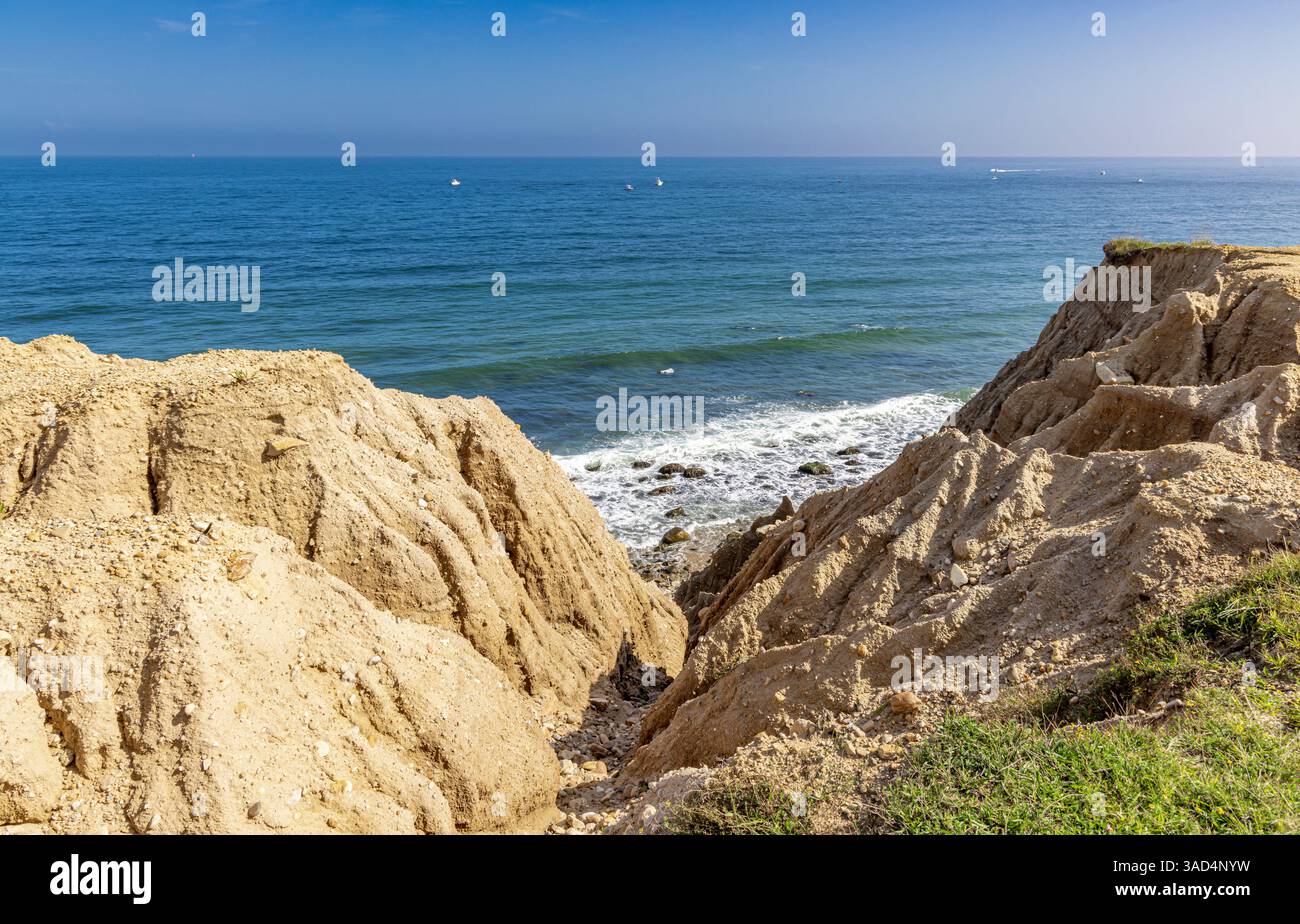 immagine paesaggistica dell'erosione al camp hero state park Foto Stock