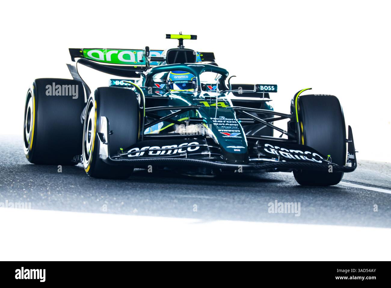14 ALONSO Fernando (spa), Aston Martin F1 Team AMR24, azione durante il Gran Premio del Giappone di Formula 1 Lenovo 2025, 3° round del Campionato del mondo di Formula 1 FIA 2025 dal 4 al 6 aprile 2025 sul circuito di Suzuka, a Suzuka, in Giappone Foto Stock