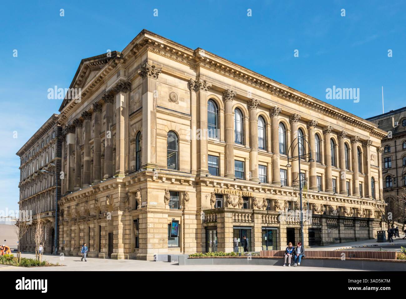 Classificato di grado II* St George's Hall, Bradford. Di Lockwood & Mawson, 1851-1853. Foto Stock