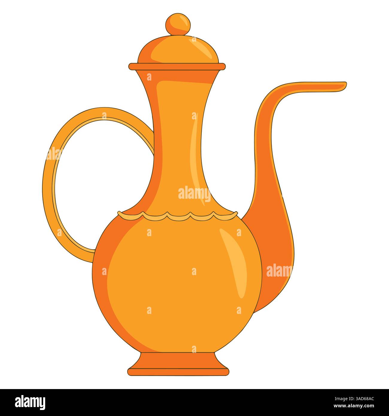 Caraffa d'oro orientale, un antico vaso antico. Illustrazione vettoriale isolata, perfetta per temi di design storici, culturali e decorativi. Ideale per la pubblicità Illustrazione Vettoriale Caraffa d'oro orientale, un antico vaso antico. Illustrazione vettoriale isolata, perfetta per temi di design storici, culturali e decorativi. Ideale per la pubblicità Illustrazione Vettoriale