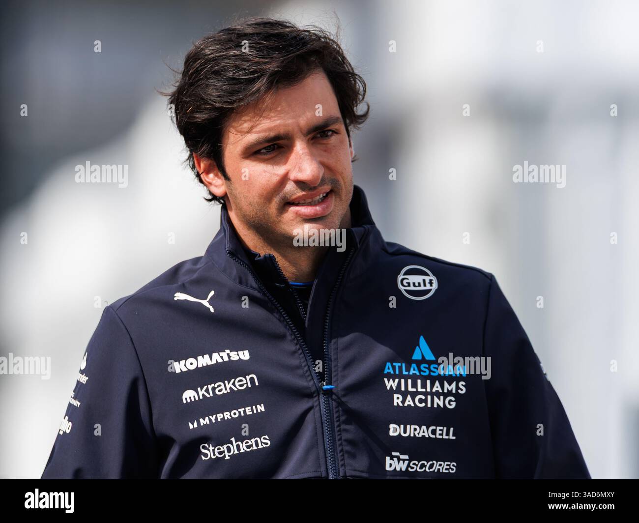 Suzuka, 05 aprile 2025: Carlos Sainz (ESP) di Williams durante il Gran Premio di Formula 1 del Giappone 2025. Crediti: Corleve/Alamy Live News Foto Stock