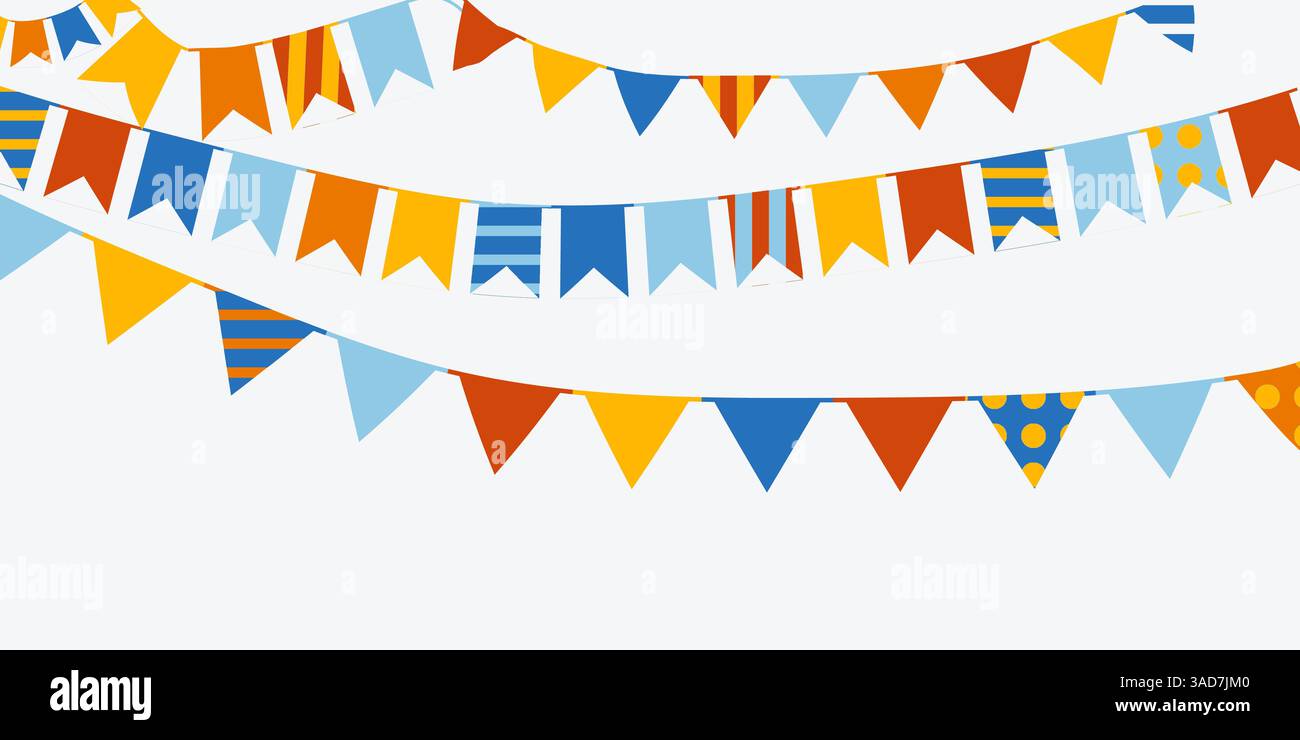 20 Metri Bandierine Colorate Per Feste - Striscione Multicolor Compleanno Matrimonio Carnevale - Foto 5