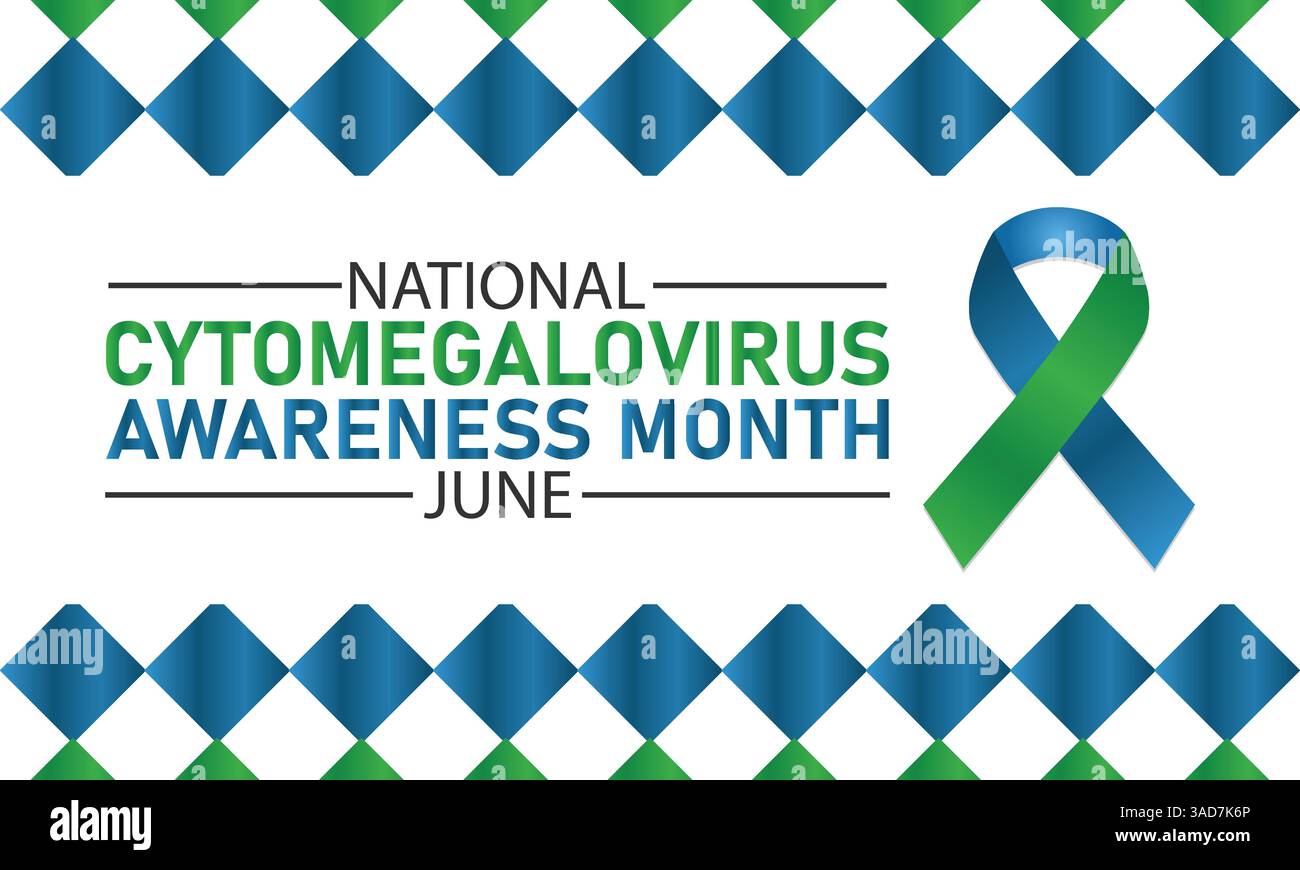 Sensibilizzazione nazionale su Cytomegalovirus: Campagna del nastro di giugno Illustrazione Vettoriale