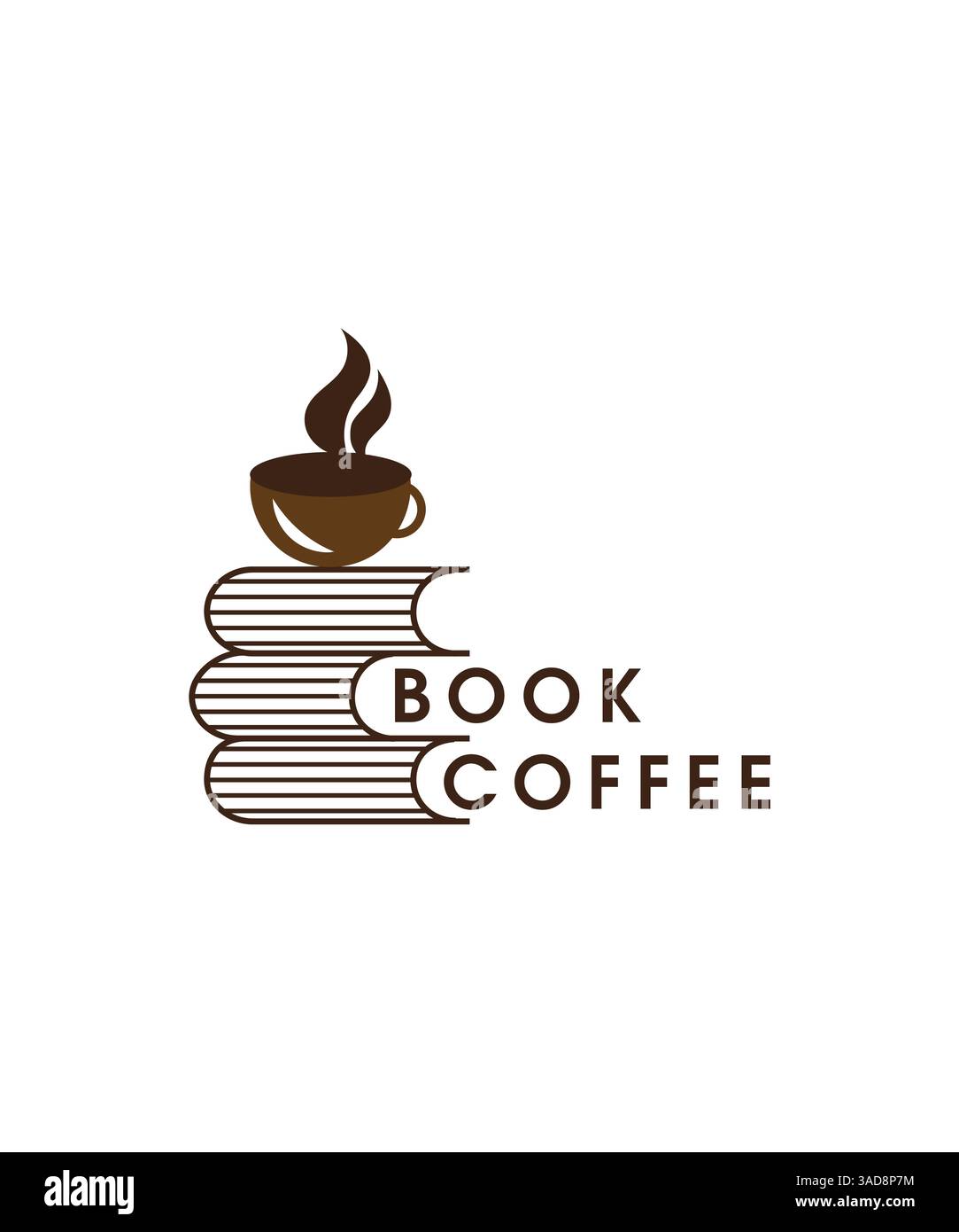 Logo Book Coffee Illustrazione Vettoriale