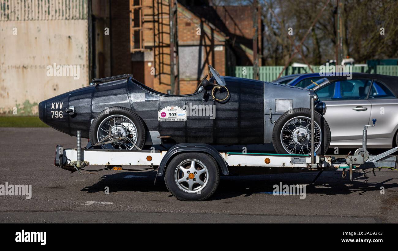 1937 Austin Seven, in mostra al Bicester Heritage Assembly il 16 marzo 2025. Foto Stock