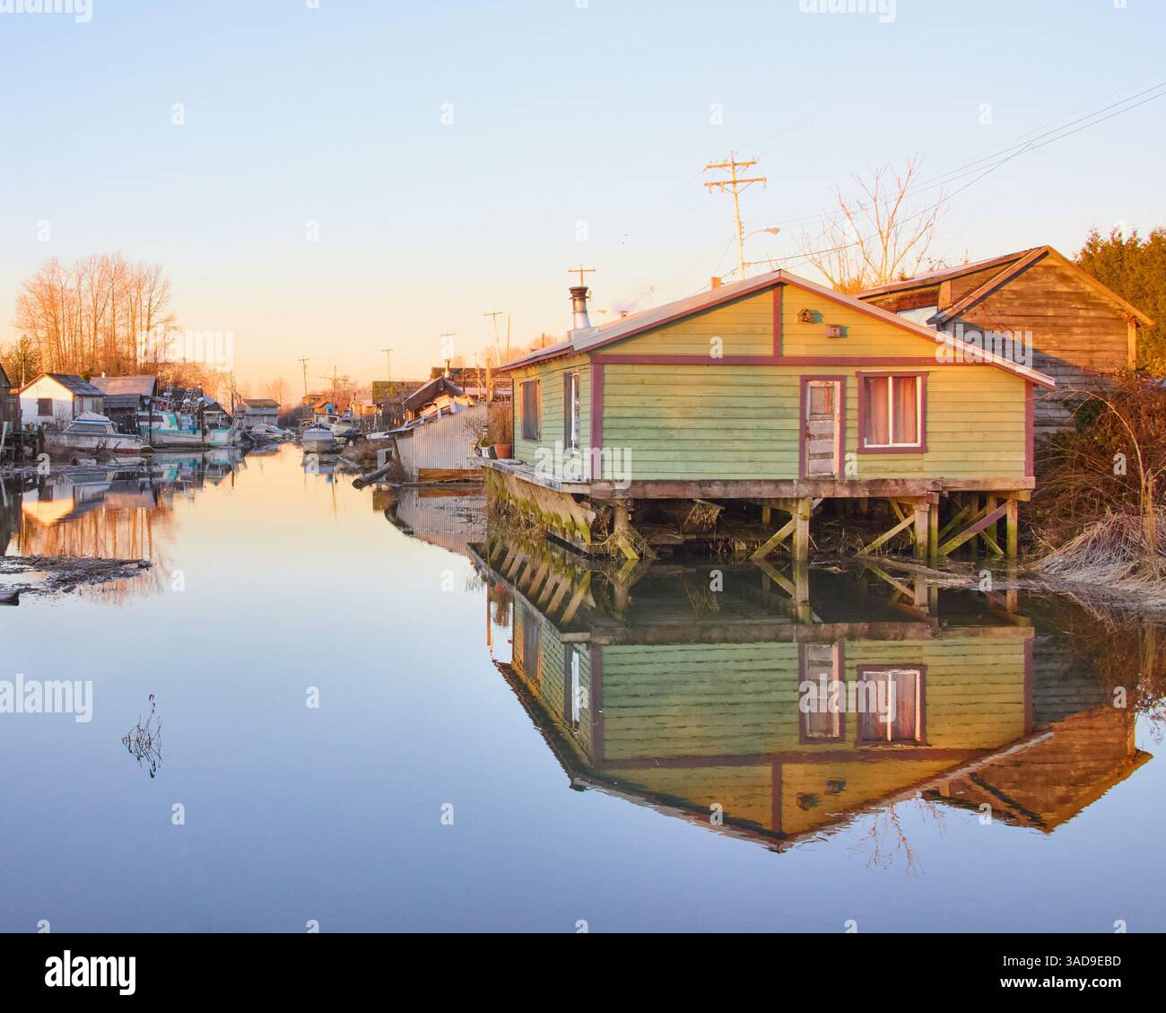 Primi coloni dall'Olanda, a Richmond, Columbia Britannica, Canada Foto Stock