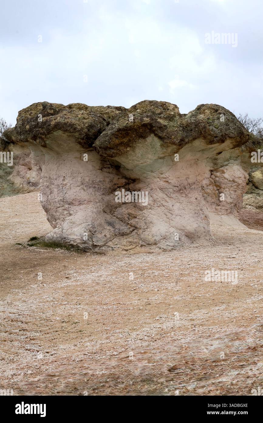 Foto di battesimi in pietra, funghi di pietra e un matrimonio in pietra. Foto Stock