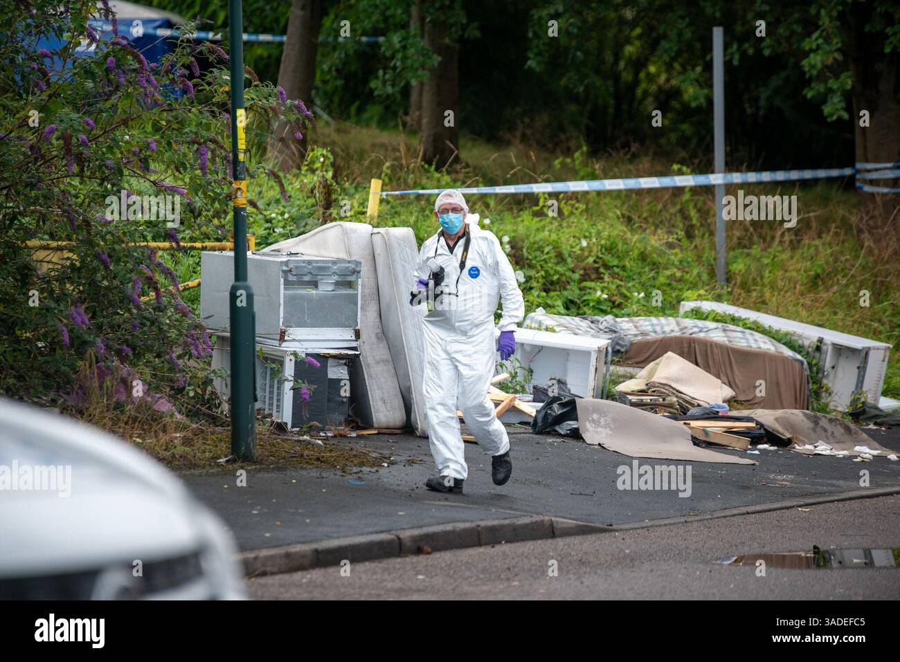 LADYWOOD INCINTA OMICIDIO - Filmon Andmichaen, 31 anni, uccise Liwam Bereket, 26 anni, che era incinta di 27 settimane, nel bosco al largo di Freeth Street, Ladywood, Birmingham, il 1 agosto 2023. La signora Bereket è stata pugnalata al collo, con il suo bambino nato morto nonostante un intervento di emergenza cesareo in corso. La corte ha sentito che il suo bambino non ancora nato era una "complicazione che non era disposto ad accettare". Foto Stock