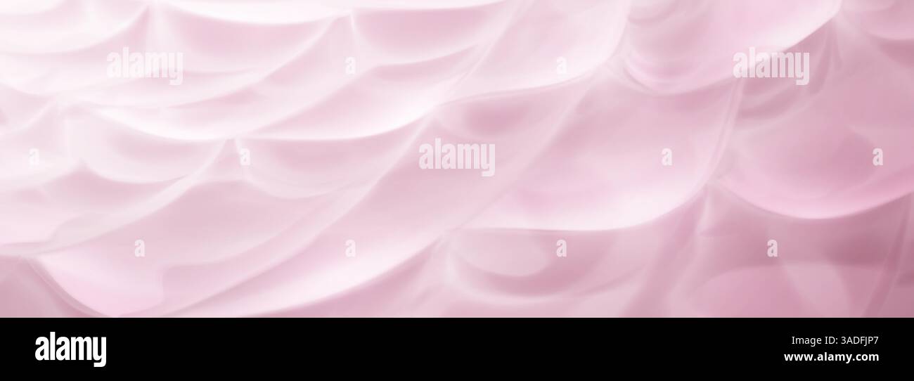 Illustrazione vettoriale di una composizione delicata ed eterea di onde rosa, che crea un senso di calma e purezza. Il design minimalista è ideale per Illustrazione Vettoriale