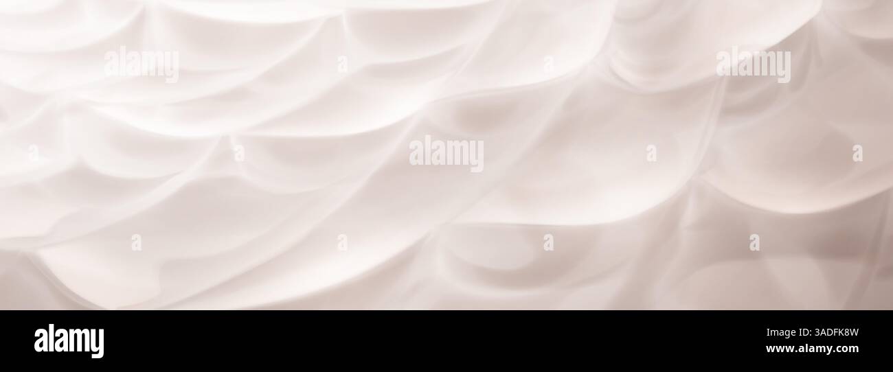 Illustrazione vettoriale di una composizione delicata ed eterea di onde beige, che crea un senso di calma e purezza. Il design minimalista è ideale per Illustrazione Vettoriale