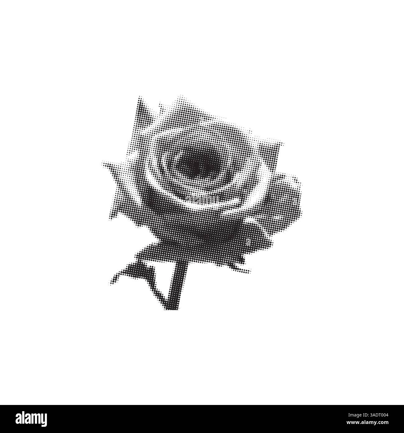 Rose mezzitoni con spruzzi di vernice spray. Design floreale di supporti misti, collage punk vecchio stile isolato Y2K elegante immagine vettoriale Illustrazione Vettoriale