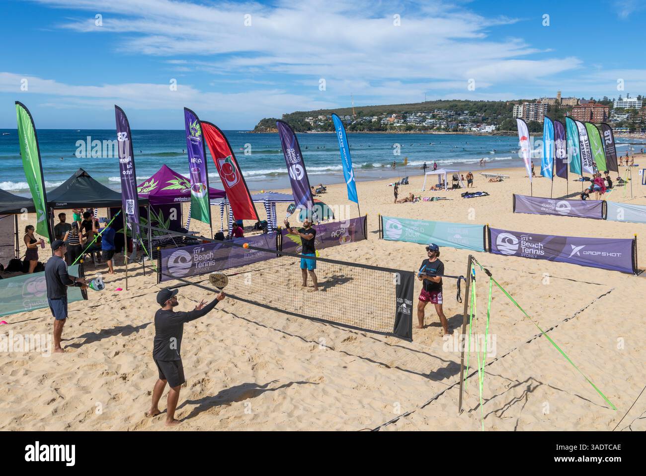 Manly Beach Sydney, ITF Beach tennis World Tour Tournament a Sydney, Grade BT10 Players a Manly Beach, Australia Foto Stock