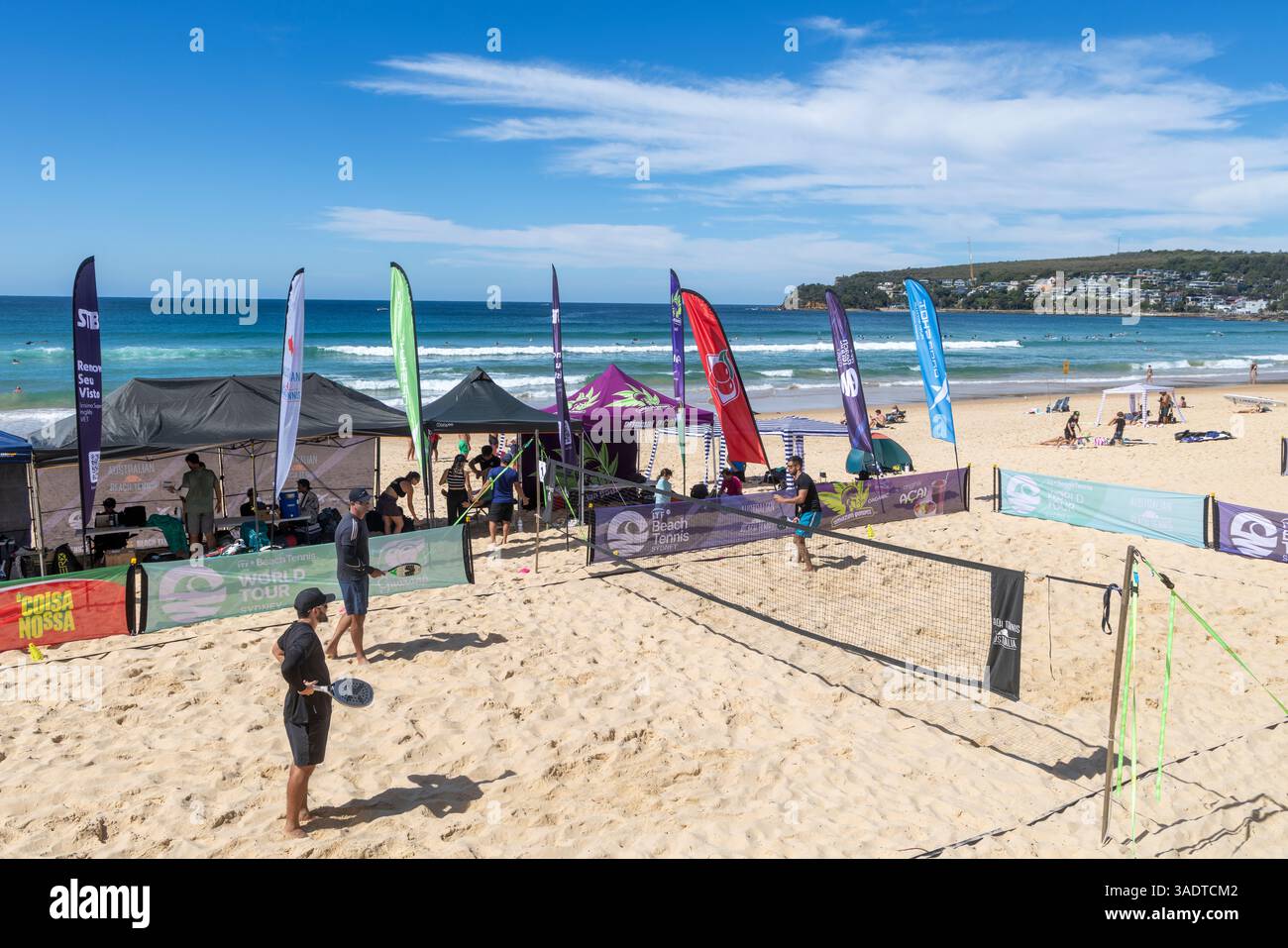 Manly Beach Sydney, ITF Beach tennis World Tour Tournament a Sydney, Grade BT10 Players a Manly Beach, Australia Foto Stock