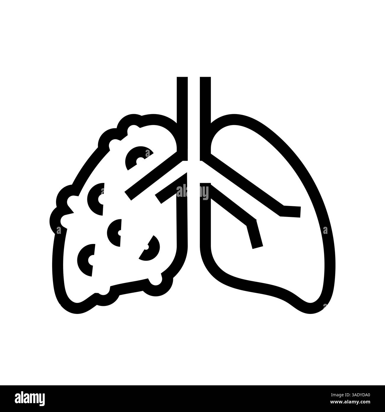 bpco polmona l'icona della linea nera per i progetti digitali e di stampa. Icone di pulizia minime per applicazioni e siti Web. Foto Stock bpco polmona l'icona della linea nera per i progetti digitali e di stampa. Icone di pulizia minime per applicazioni e siti Web. Foto Stock