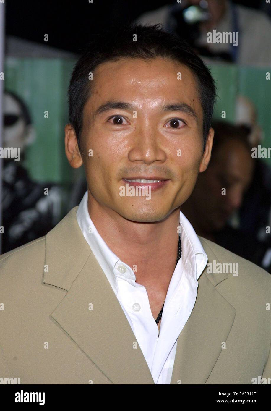 8 ottobre 2003; West Hollywood, California, Stati Uniti; l'attore COLLIN CHOU al DVD Launch Party for Matrix Reloaded tenutosi al Morton's... (Immagine di credito: Lisa o'Connor/ZUMAPRESS.com) Foto Stock