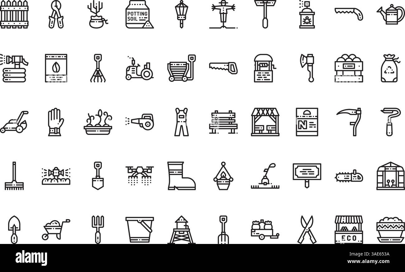 Raccolta di icone vettoriali di alta qualità con traccia modificabile. Ideale per progetti professionali e creativi Illustrazione Vettoriale