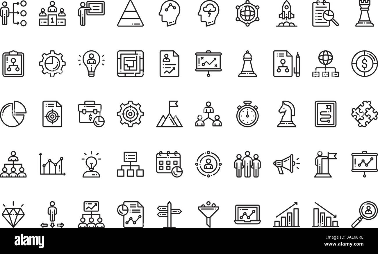 Raccolta di icone vettoriali di alta qualità con traccia modificabile. Ideale per progetti professionali e creativi Illustrazione Vettoriale