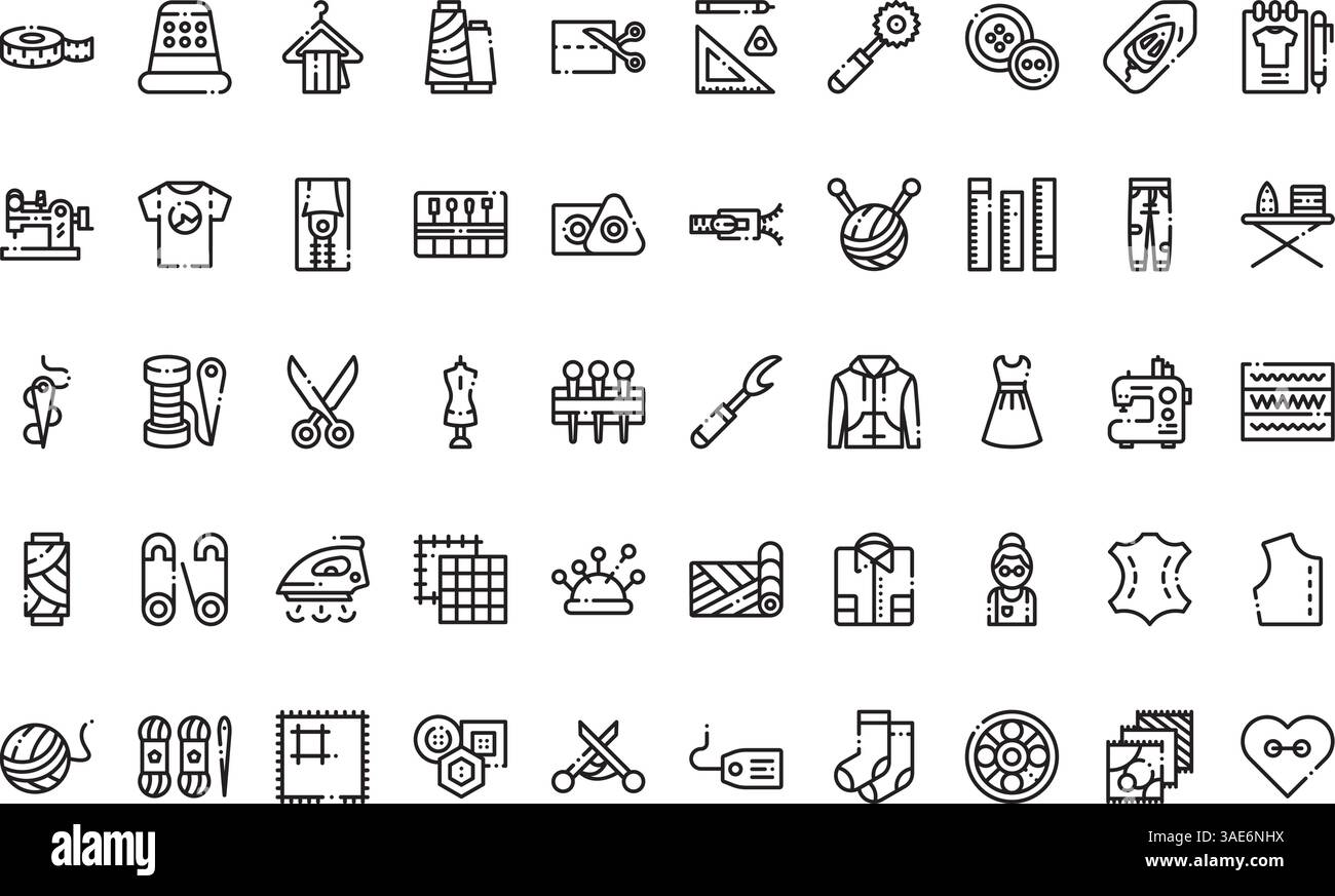 Raccolta di icone vettoriali di alta qualità con traccia modificabile. Ideale per progetti professionali e creativi Illustrazione Vettoriale