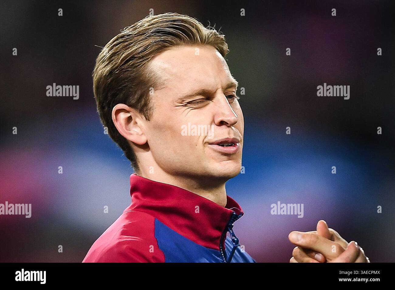 Frenkie DE JONG di Barcellona durante la partita di calcio della Liga spagnola tra FC Barcelona e Real Betis il 5 aprile 2025 all'Estadi Olimpic Lluis Companys di Barcellona, Spagna Foto Stock
