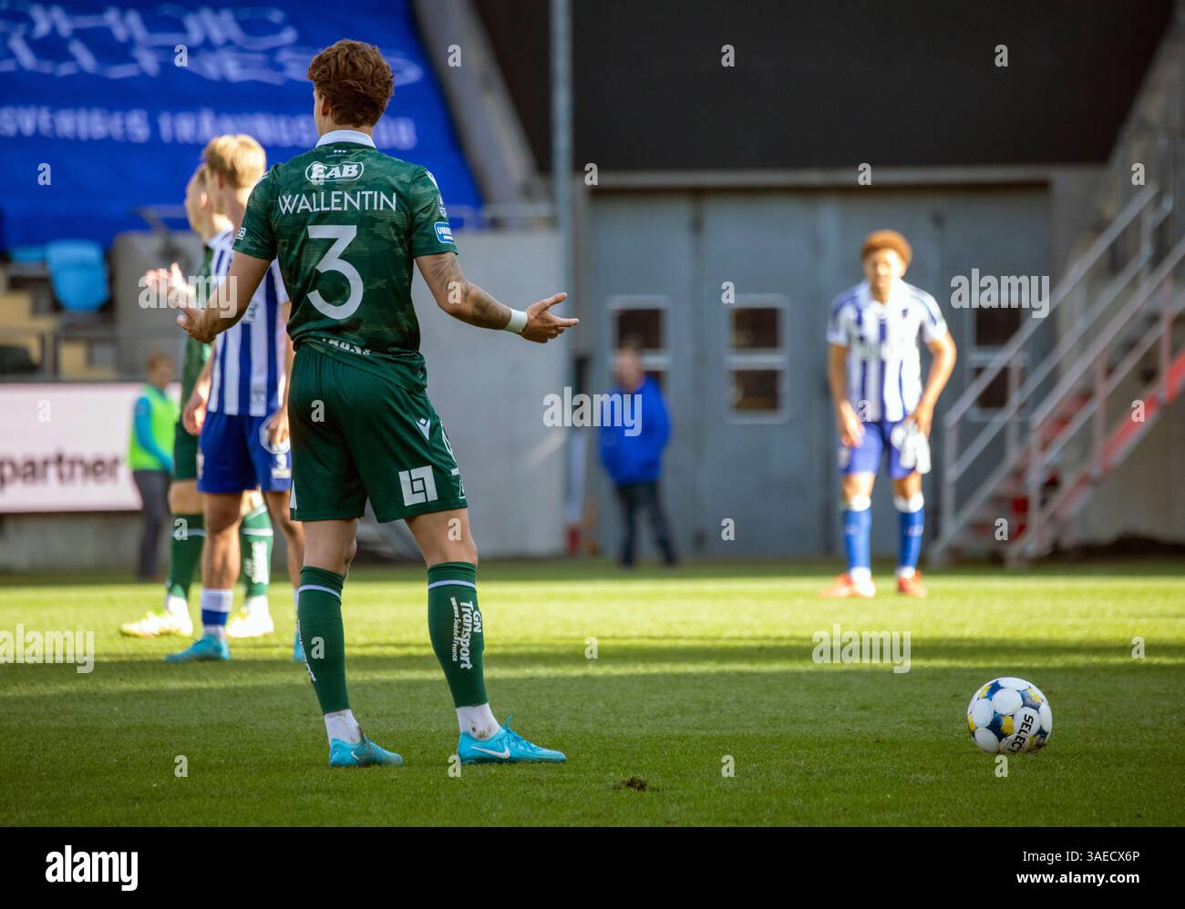 Gothenburg, Svezia. 5 aprile 2025. Momento nel secondo tempo della partita tra IFK Gothenburg e Halmstads BK in Allsvenskan a Gamla Ullevi. Credito: Per L Foto Stock