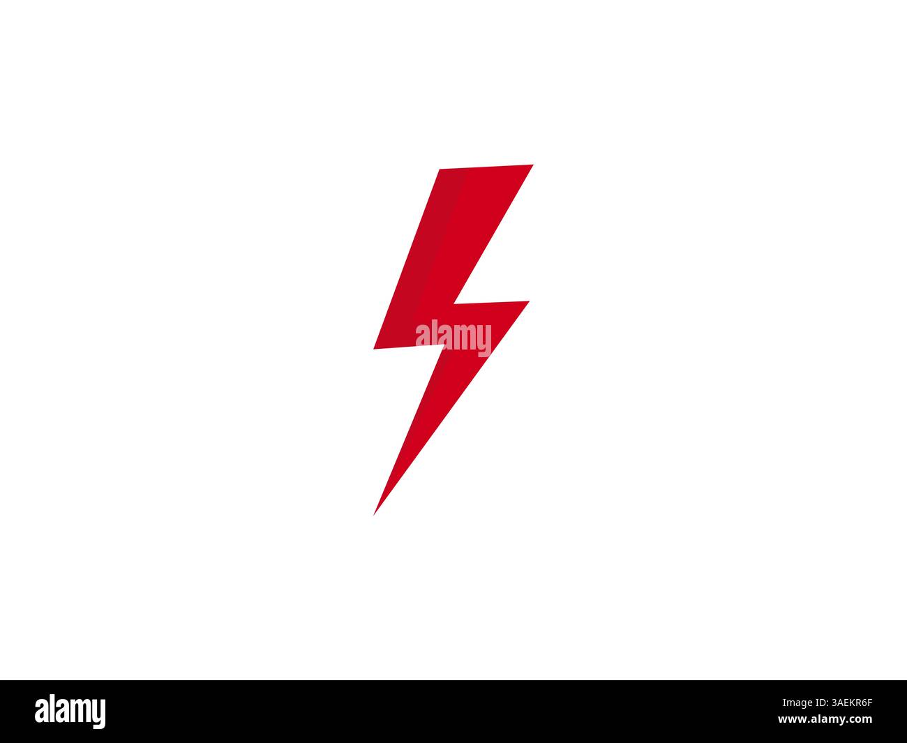 Red Lightning Bolt Foto Stock