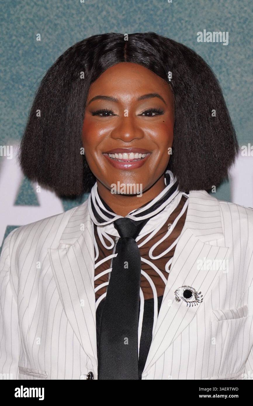 NY. 6 aprile 2025. Nasia Thomas in presenza per GLI ULTIMI CINQUE ANNI Opening Night on Broadway, Hudson Theatre, New York, NY, 06 aprile, 2025. crediti: Kristin Callahan/Everett Collection/Alamy Live News Foto Stock