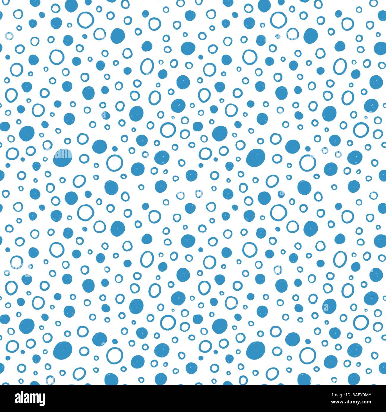 Motivo Ocean Bubbles Seamless, design nautico minimalista Foto Stock