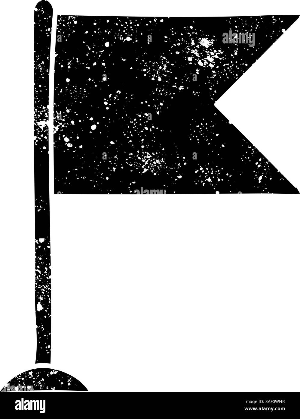 icona nera disegnata a mano in una bandiera vuota con aspetto grunge Illustrazione Vettoriale
