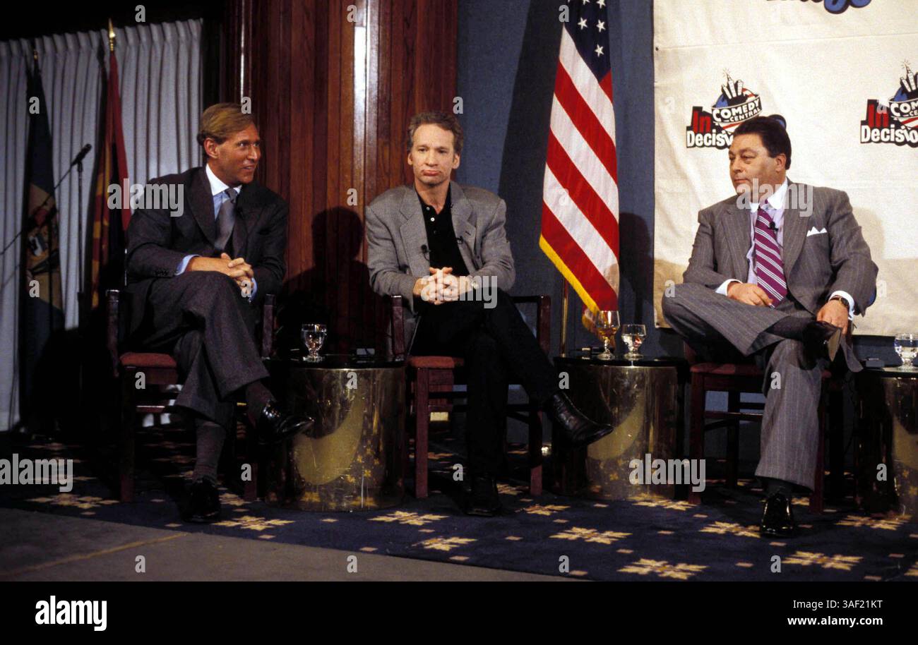 1 GENNAIO 2011 - ROGER STONE, BILL MAHER, TONY BLANKLEY ON POLITICAL INCORRECT 04/1996. JAMES COLBURN/ / PHOTOS (immagine di credito: © Globe Photos/ZUMAPRESS.com) Foto Stock