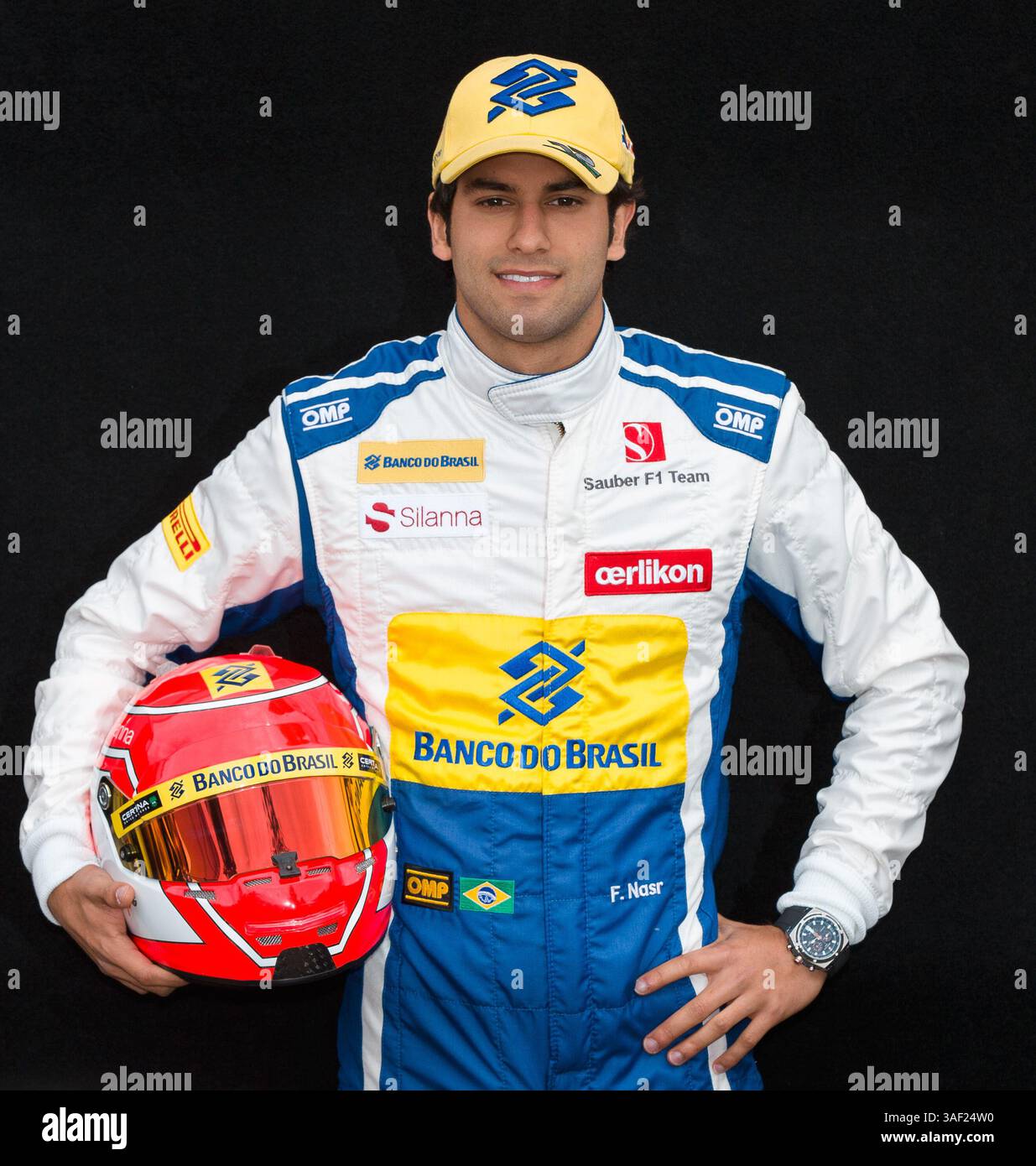 12 marzo 2015: Felipe Nasr (BRA) n. 12 del Sauber F1 Team posa alla sessione fotografica dei piloti al Gran Premio di Formula 1 australiano 2015 ad Albert Park, Melbourne, Australia. Sydney Low/Cal Sport Media (immagine di credito: © Sydney Low/Cal Sport Media/ZUMAPRESS.com) Foto Stock