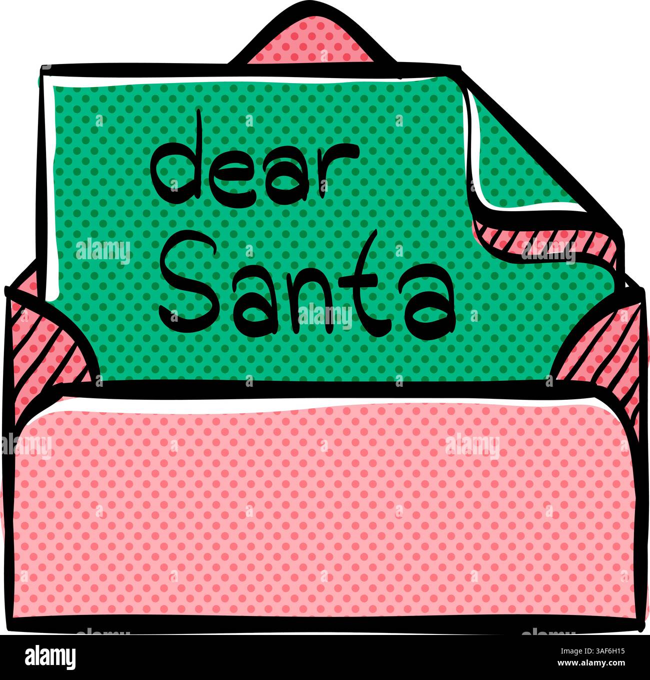 Icona dei mezzitoni lettera illustrazione vettoriale di colore disegnata a mano Illustrazione Vettoriale