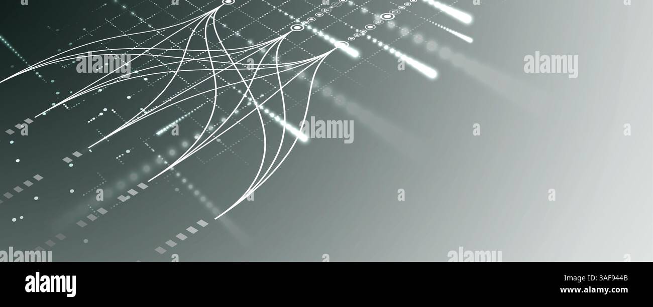 Dati tecnologici e connessione di rete background visivo aziendale Illustrazione Vettoriale