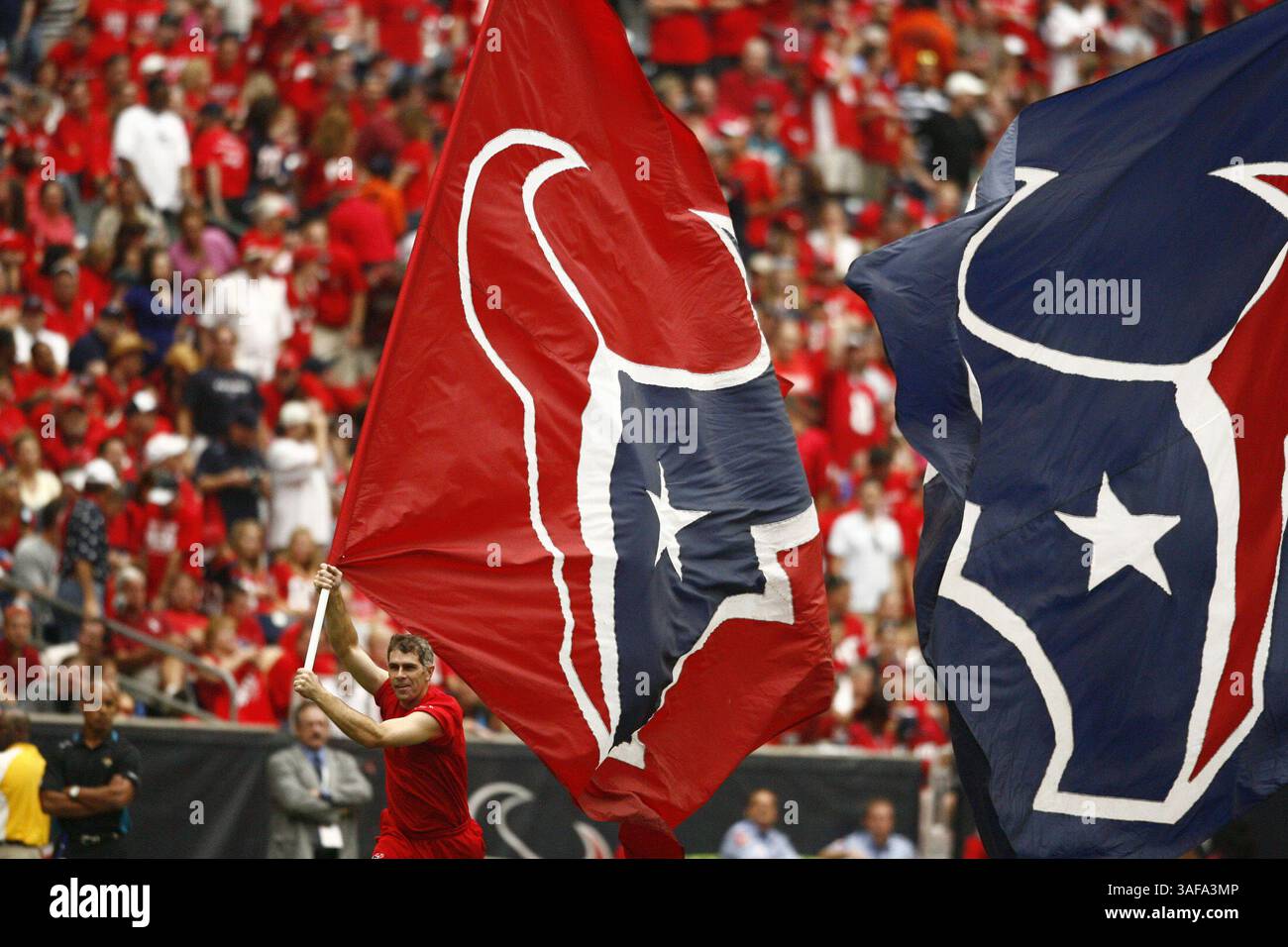 27 settembre 2009: Gli Houston Texans festeggiano dopo aver segnato un touchdown. I Jaguars sconfissero i Texans 31-24 al Reliant Stadium di Houston TX (Credit Image: SGM/ZUMAPRESS.com) Foto Stock