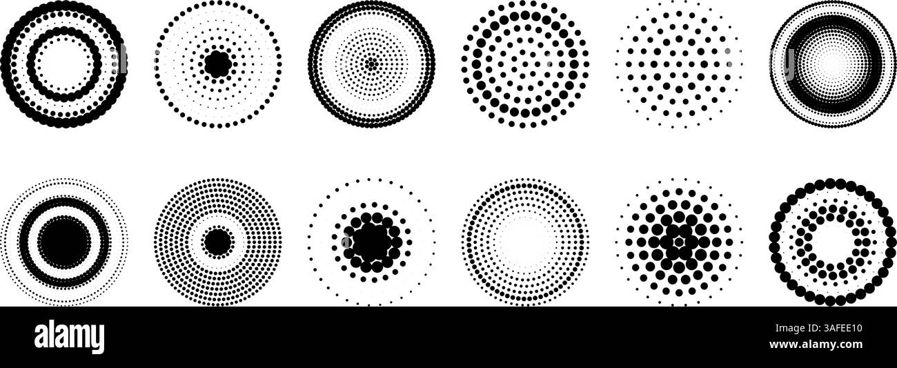 elementi di progettazione. Set di fotogrammi tratteggiati mezzitoni. Illustrazione vettoriale Illustrazione Vettoriale