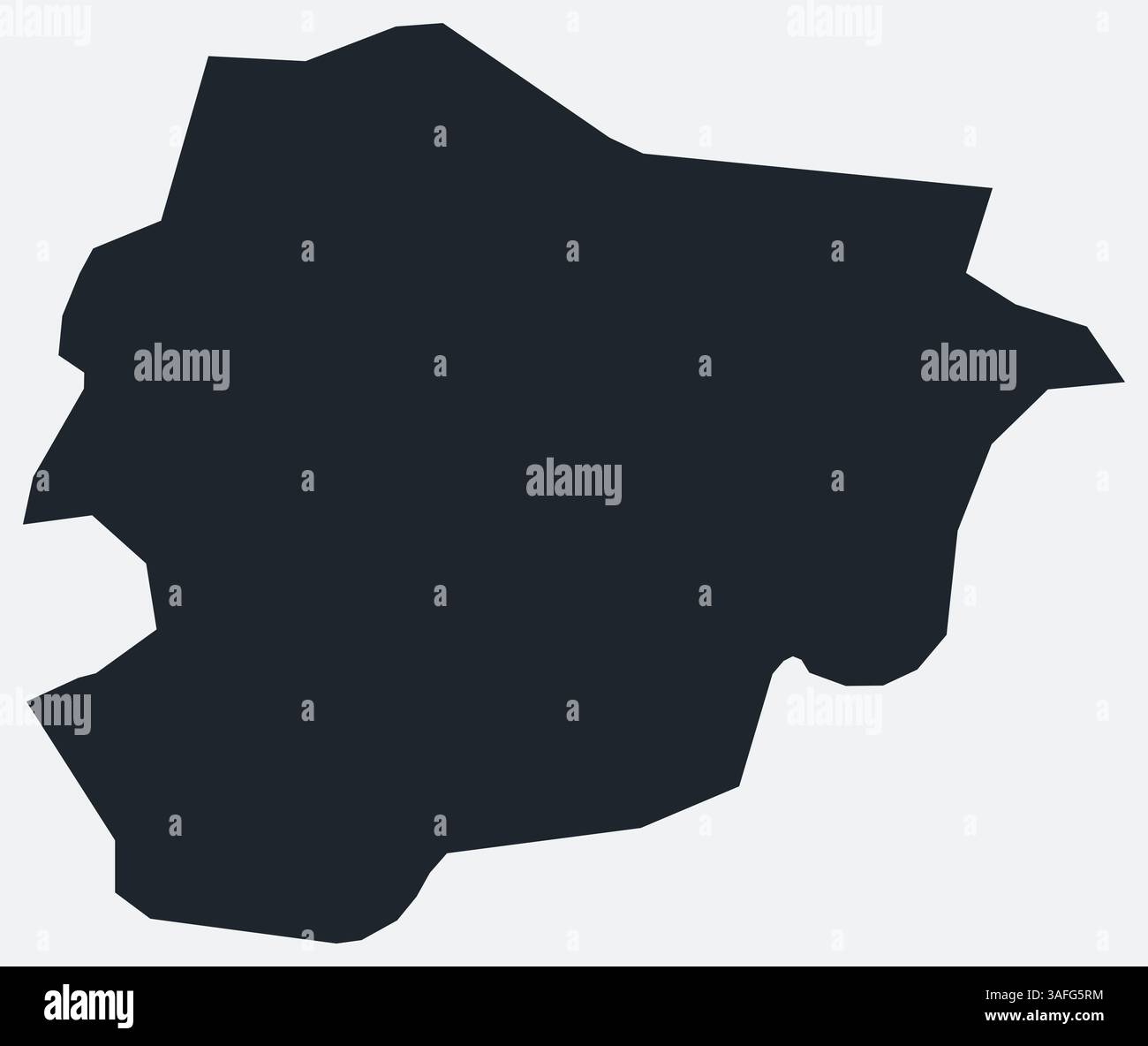 Mappa di Andorra. Solo una semplice mappa dei confini. La forma del paese. Profilo di Andorra completamente vuoto. Illustrazione del contorno vettoriale. Illustrazione Vettoriale