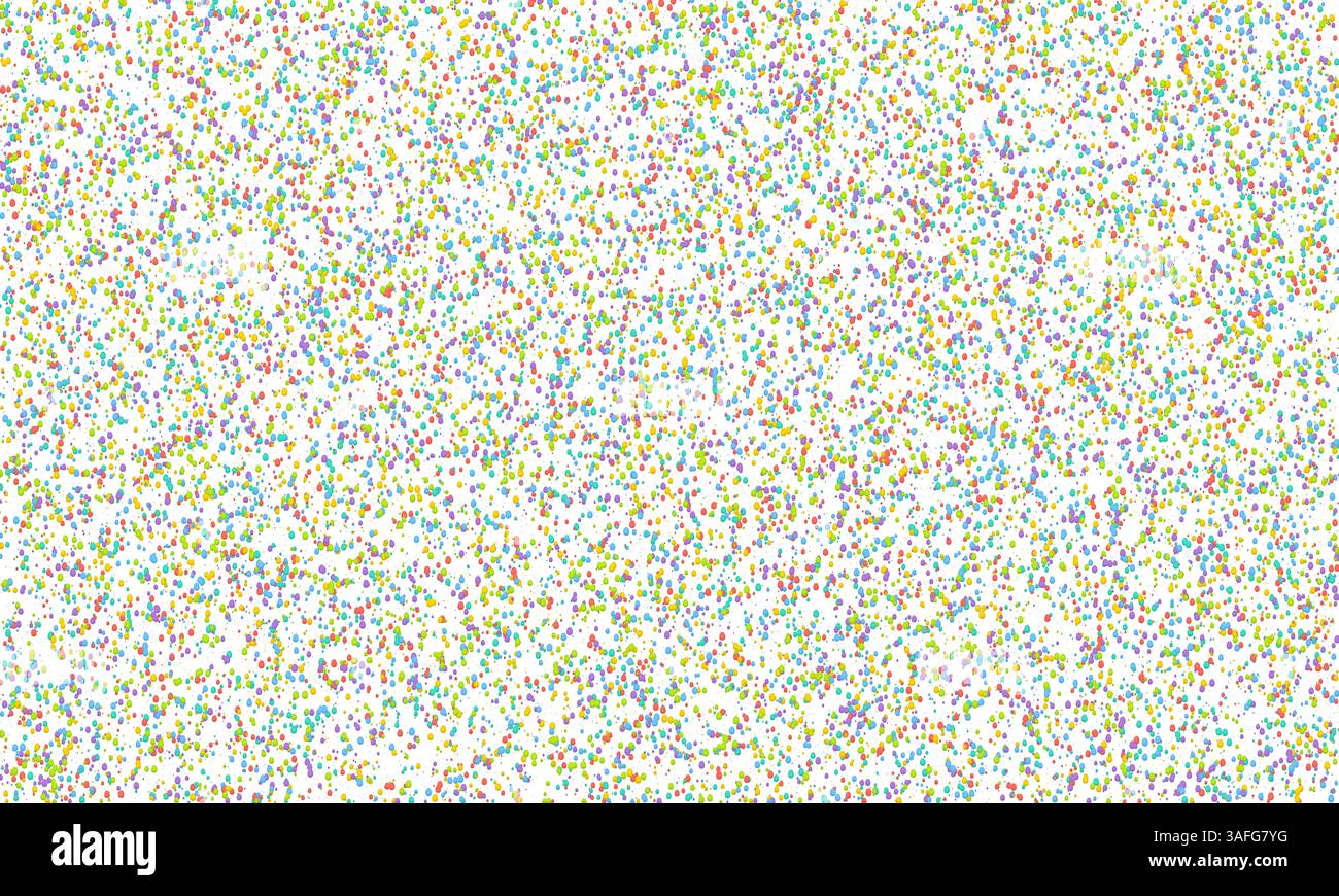 Un campo di uova di Pasqua multicolore di varie dimensioni, ideale per stampe su larga scala, sfondi, sfondi festivi e gioiosi Foto Stock