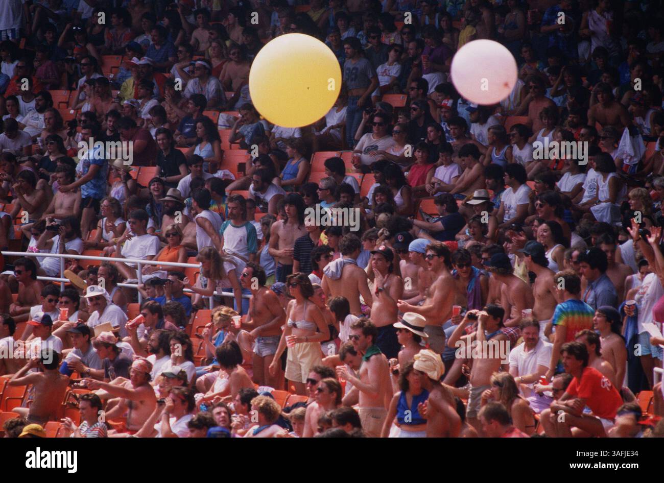 Bob Dylan, musicista, in concerto il 6 luglio 1986. (Immagine di credito: The Washington Times/ZUMAPRESS.com) Foto Stock