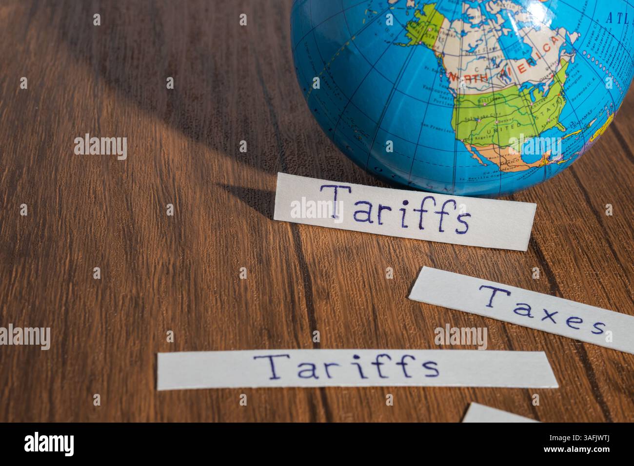 Concetto di tariffe e tasse commerciali globali Foto Stock