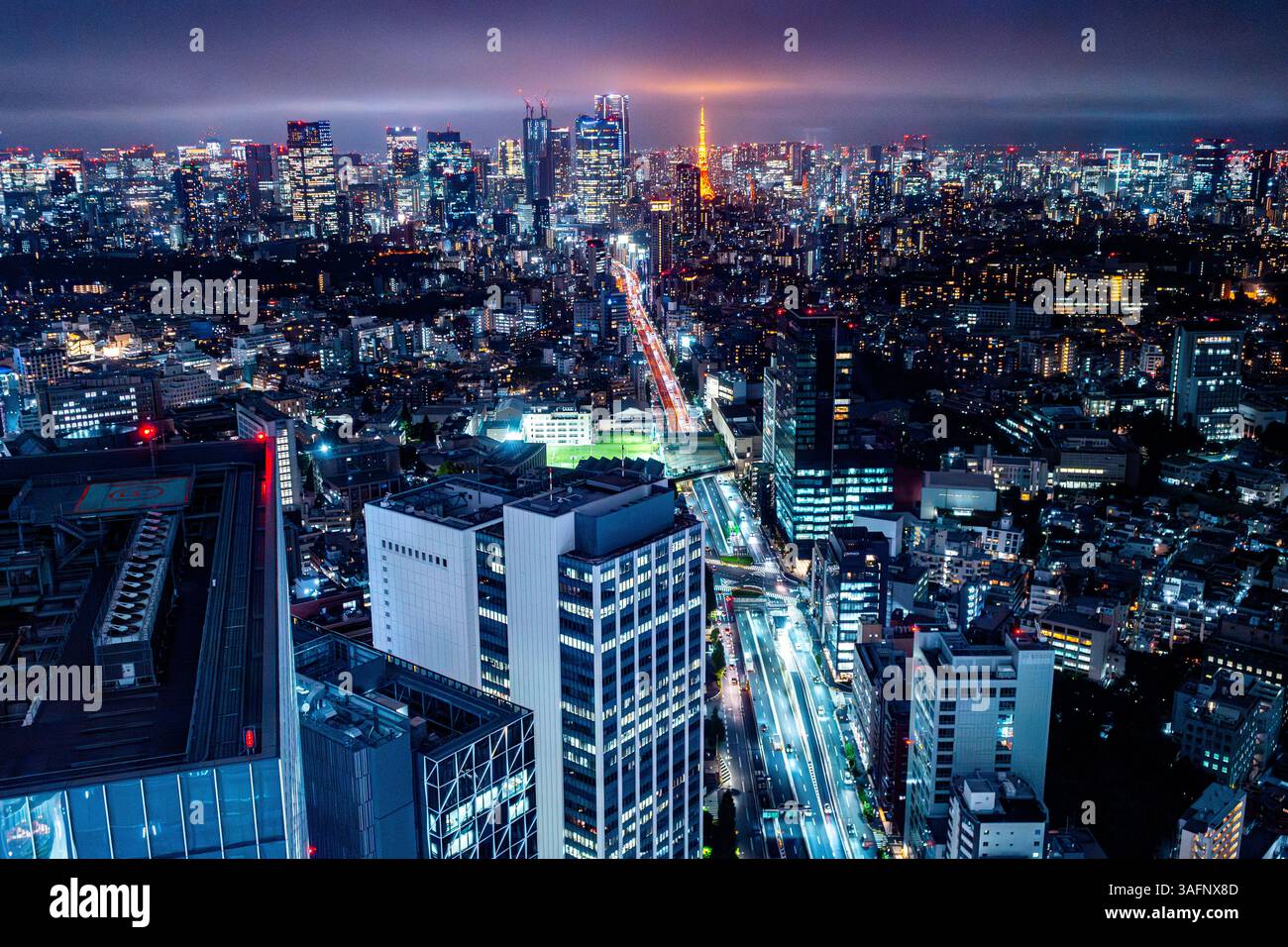 Paesaggio urbano di Tokyo Foto Stock