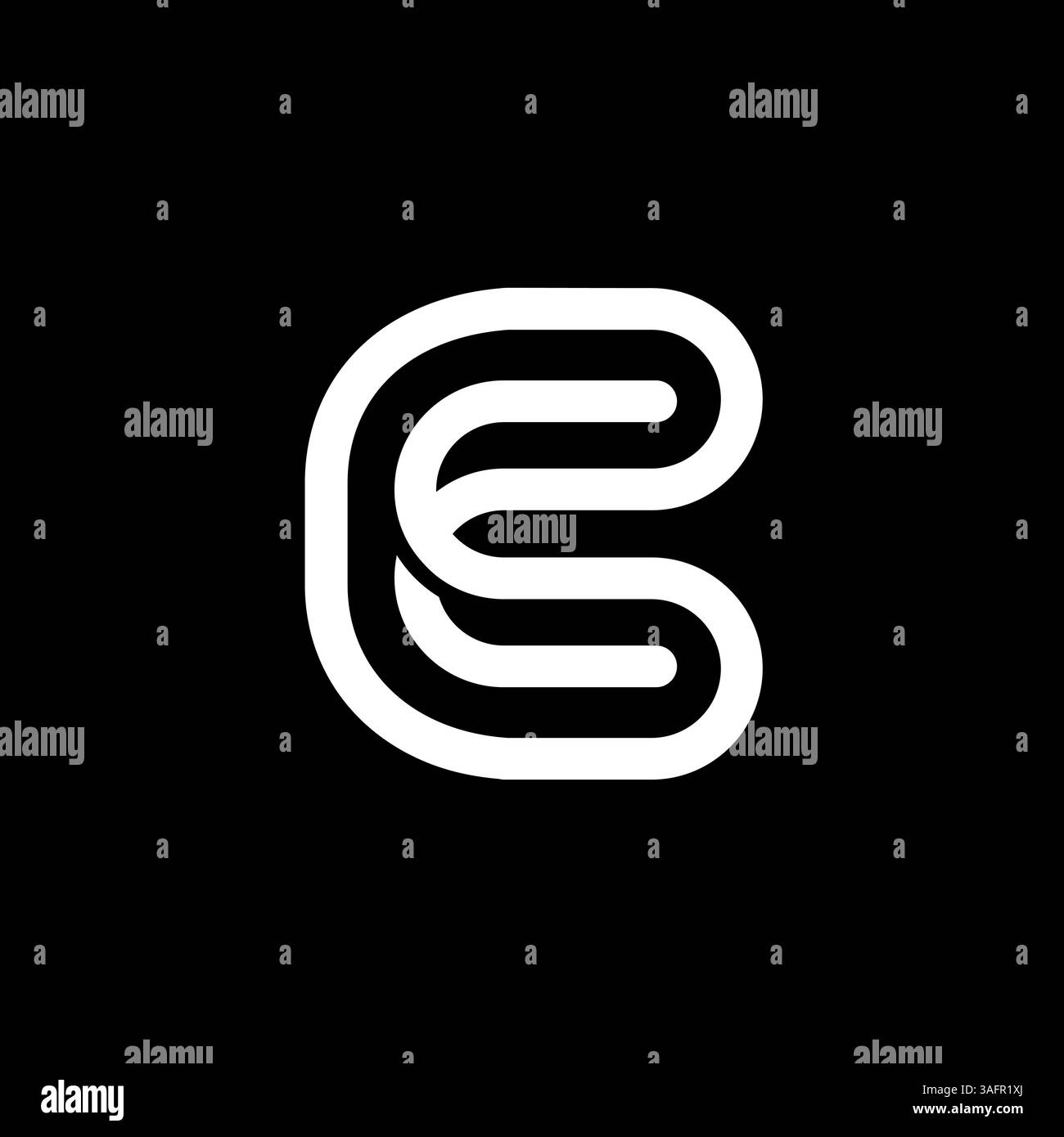 Logo moderno, design minimalista che combina in modo creativo le lettere C e S in un logo monogramma coeso Illustrazione Vettoriale
