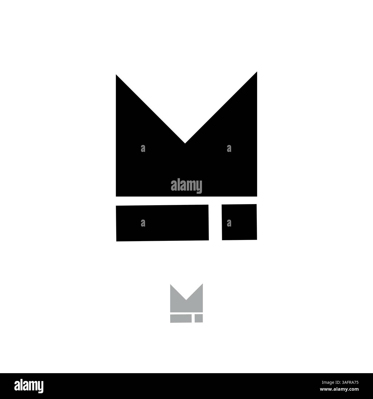 Modello logo Letter mi o im, icona concetto logotipo monogramma. Illustrazione Vettoriale