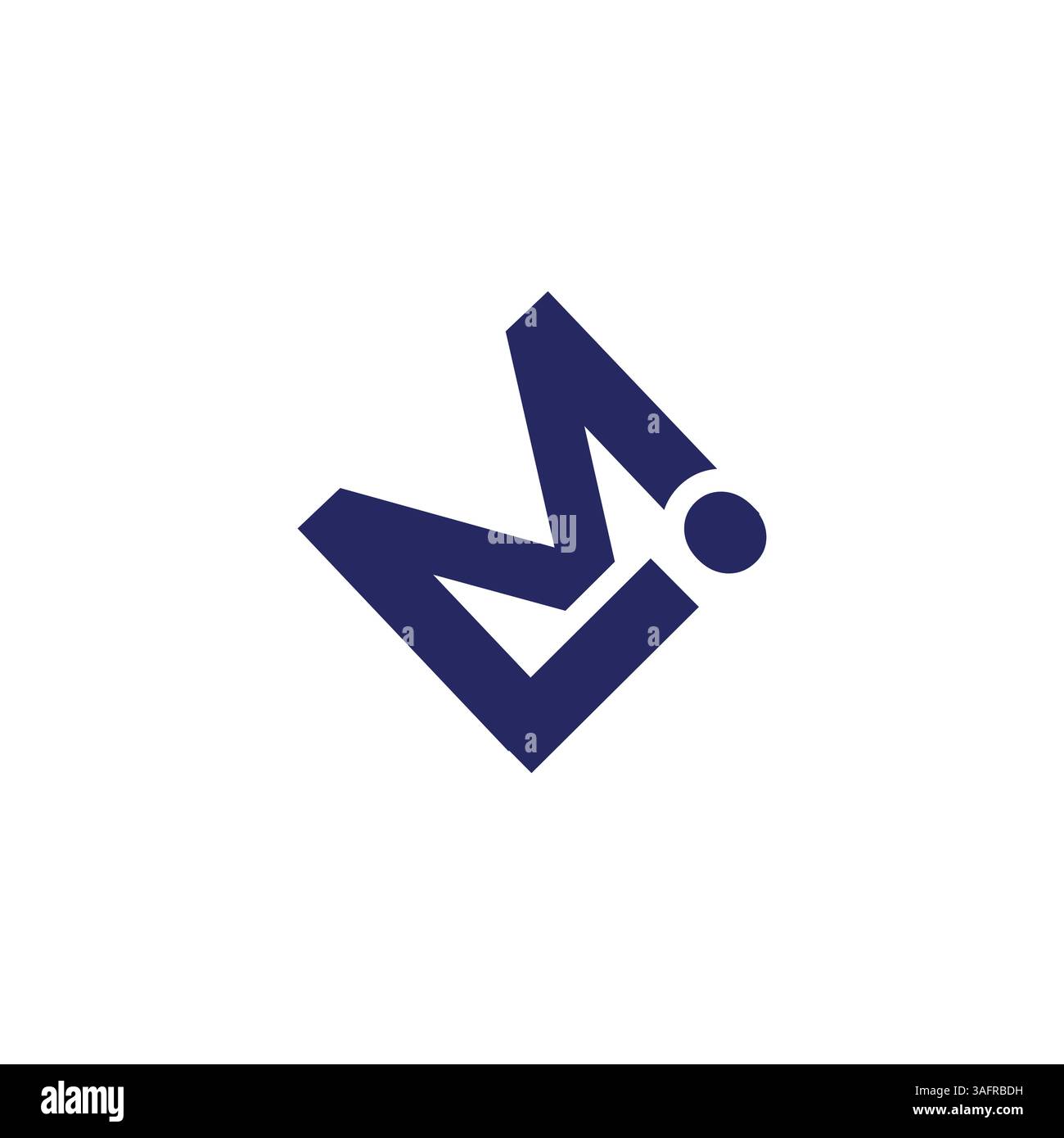 Modello logo Letter mi o im, icona concetto logotipo monogramma. Illustrazione Vettoriale