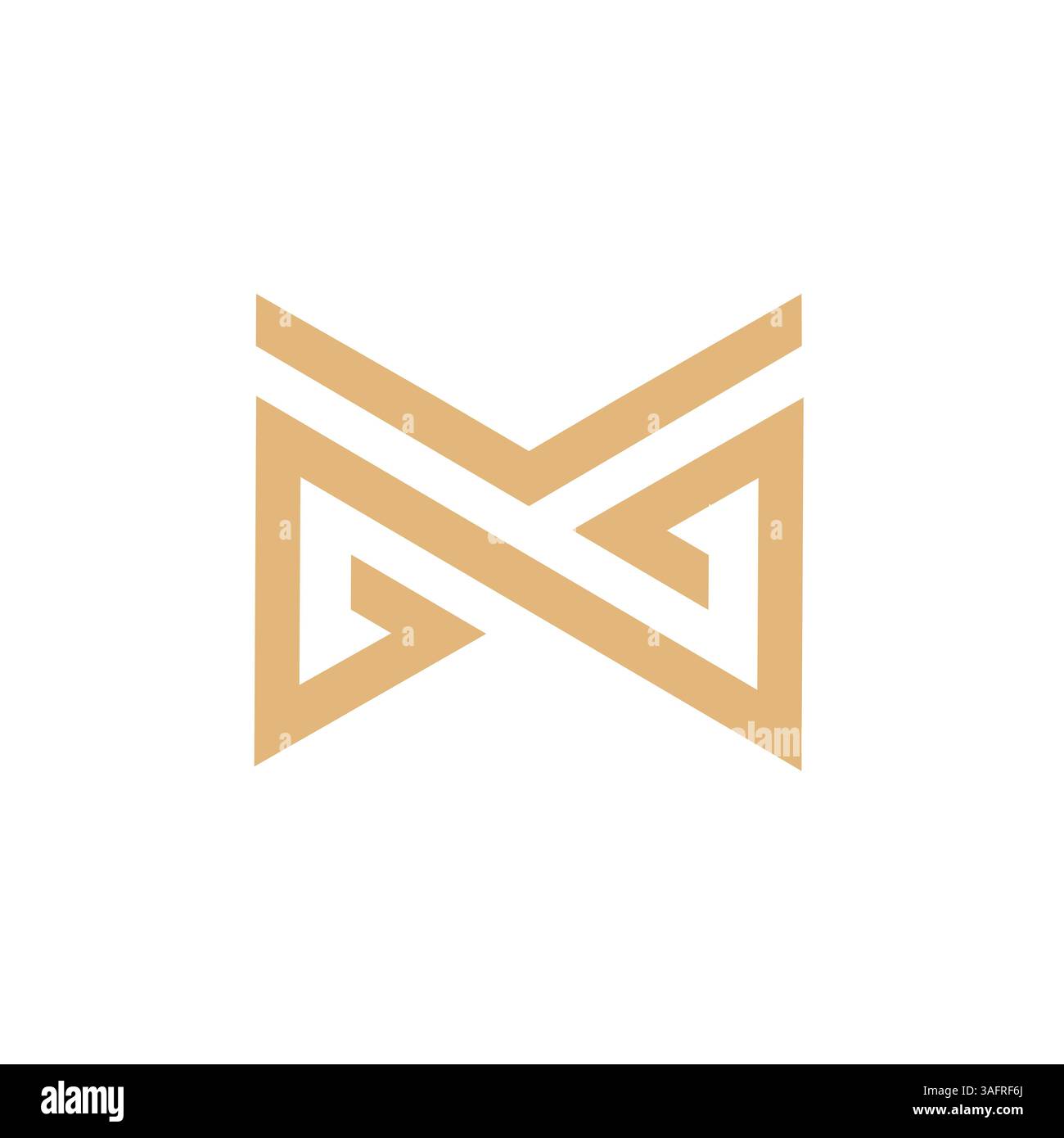modello di logo mn o nm Illustrazione Vettoriale