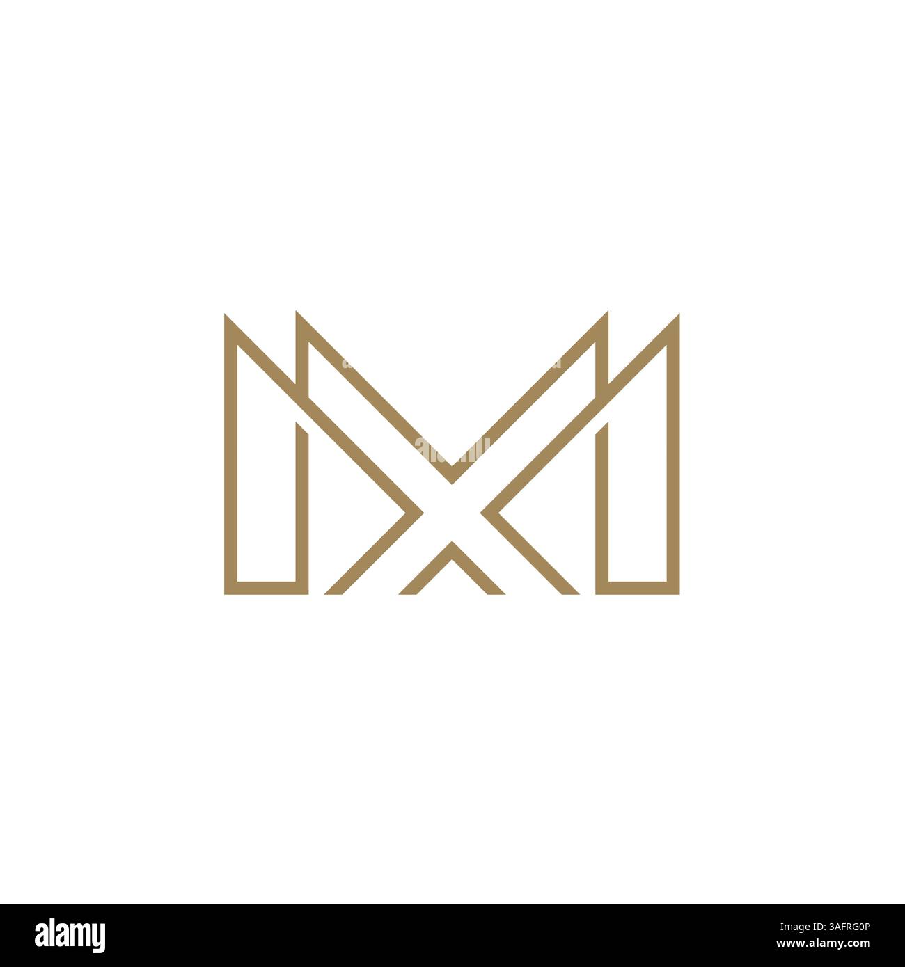 Modello con logo Letter MX o XM Illustrazione Vettoriale