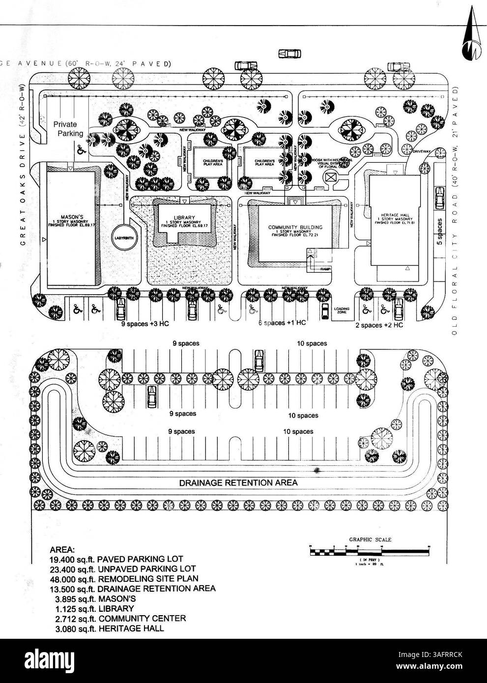 DIDASCALIA: (2/27/2006, Floral City)piano di lavoro per le tre strutture di proprietà della contea e un edificio privato lungo East Orange Ave a Floral City. (Immagine di credito: St Petersburg Times/ZUMAPRESS.com) Foto Stock