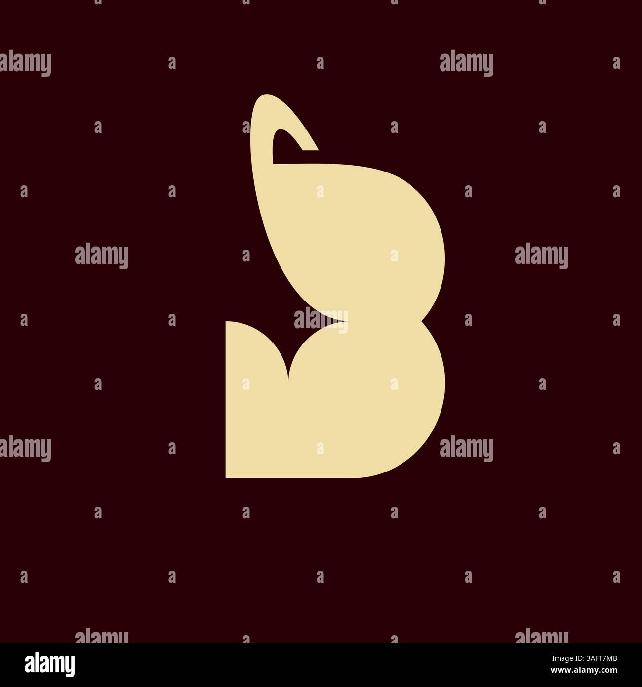 L'elegante lettera B incontra il design a stella. Un logo esclusivo e pulito. Illustrazione Vettoriale